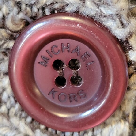 Michael Kors Medium Shawl Collar Short Sleeve Cardigan - Picture 7 of 10